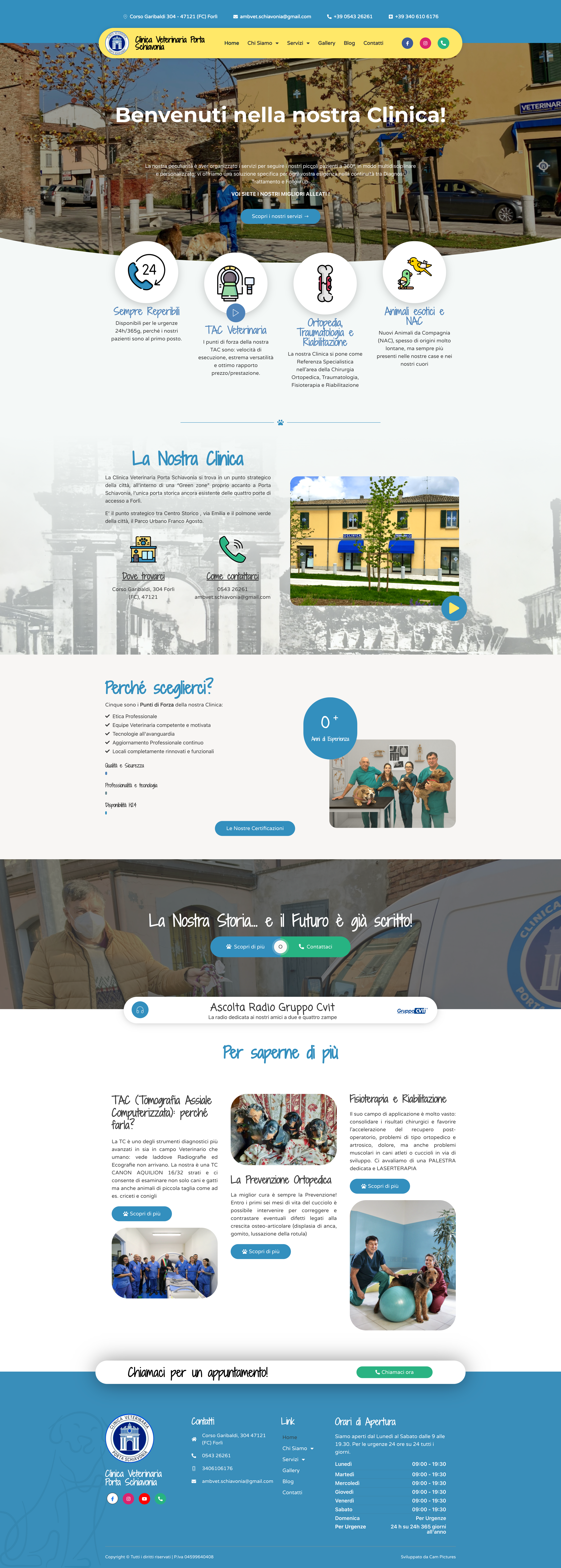 Anteprima sito web Clinica Veterinaria Porta Schiavonia